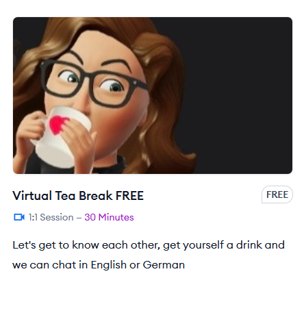 Book in for a (free) Virtual Tea Break with Corinne Wilhelm (Coco)