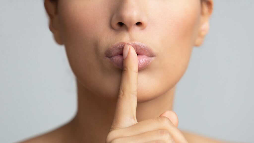 Shhh. Just say nothing, own the space, show respect & give yourself and your audience time to think